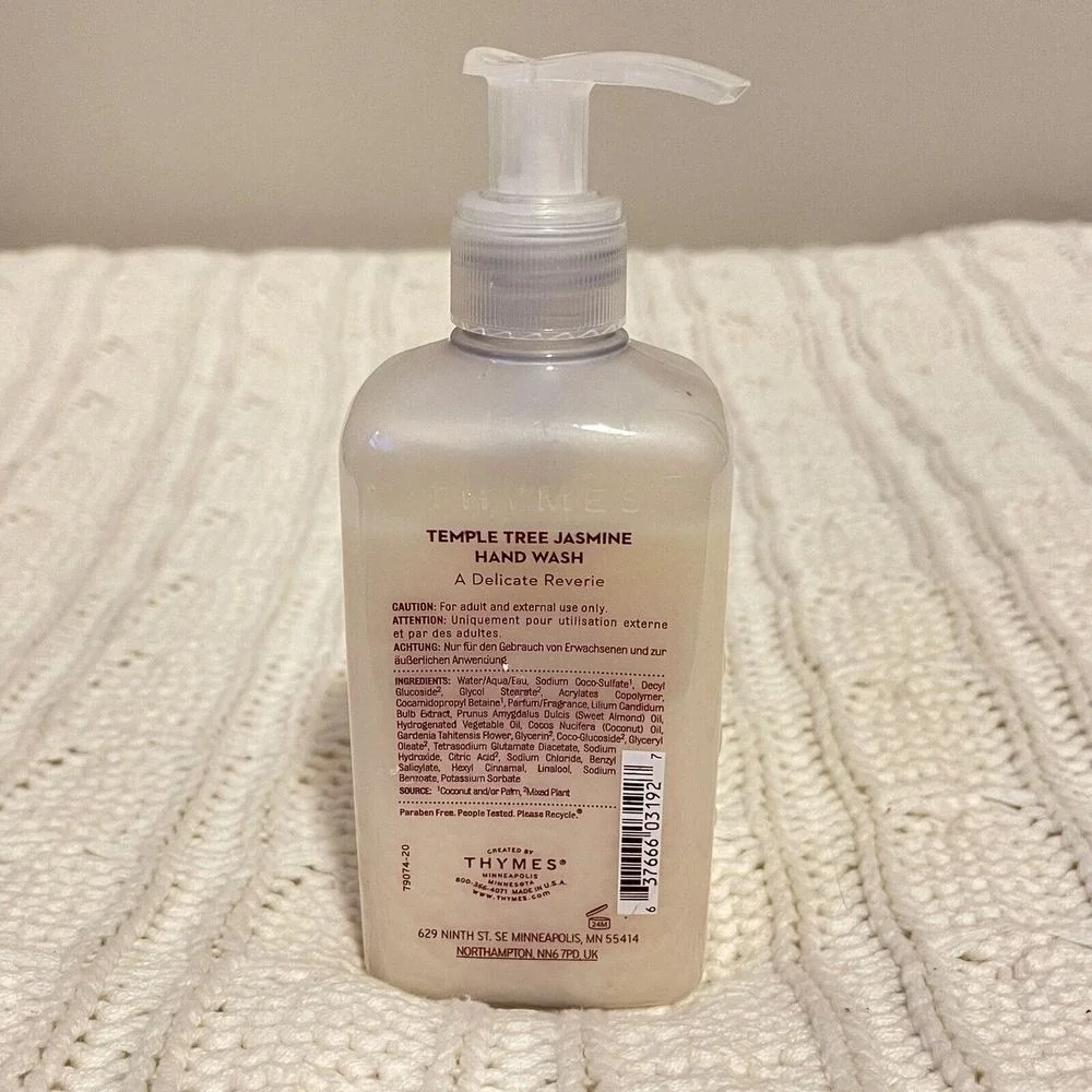 Thymes Jasmine Hand Wash Temple Tree 8.25 Oz Discontinued‎ OPEN 85% FULL